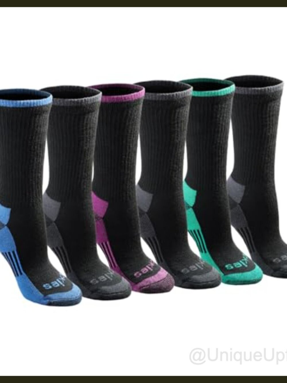 Dri-Tech Essential Crew Socks Moisture Wicking Cushioned Arch Support